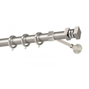 Perfect κουρτινόξυλο Νάξος Φ25 νίκελ ματ - χρώμιο