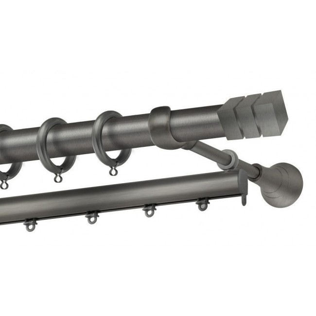 Perfect κουρτινόξυλο Νίσυρος Φ25 ανθρακί