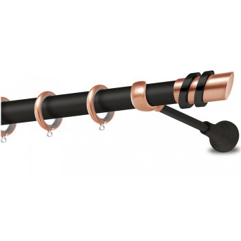 Perfect κουρτινόξυλο Πάρος Φ25 μαύρο - χαλκός