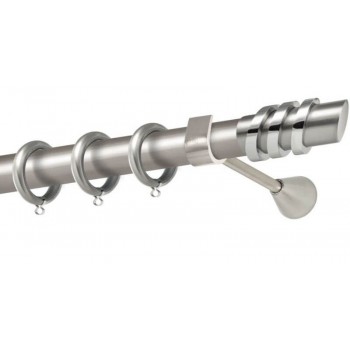 Perfect κουρτινόξυλο Πάρος Φ25 νίκελ ματ - χρώμιο