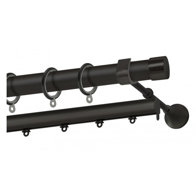 Perfect κουρτινόξυλο Πόρος Φ25 μαύρο