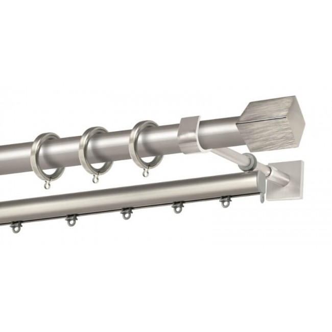 Perfect κουρτινόξυλο Σάμος Φ25 νίκελ ματ