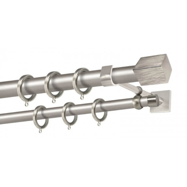 Perfect κουρτινόξυλο Σάμος Φ25 νίκελ ματ