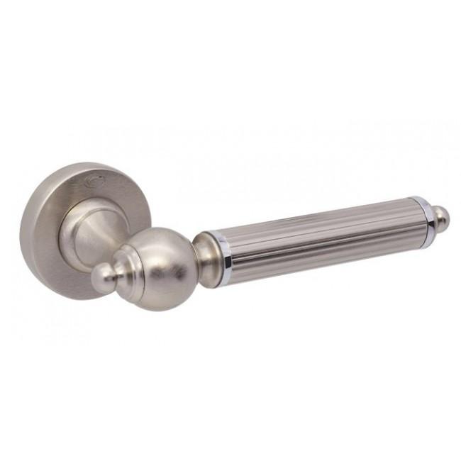 Convex πόμολο ροζέτας 1925 ματ νίκελ - χρώμιο