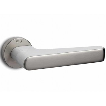 Convex πόμολο ροζέτας 2015 νίκελ ματ - άσπρο 