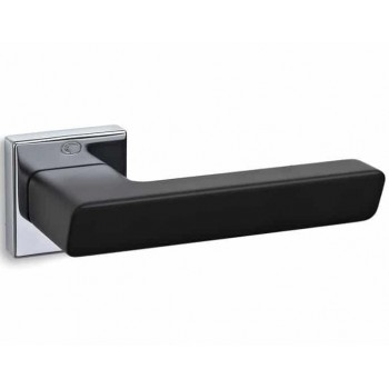 Convex πόμολο ροζέτας 2145 χρώμιο - μαύρο ματ 