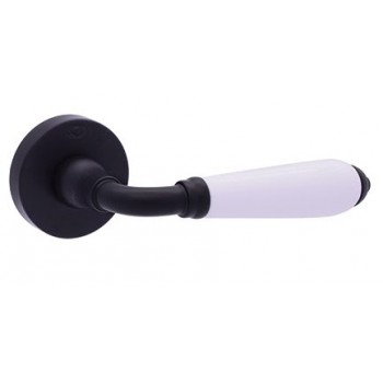 Convex πόμολο ροζέτας 695 μαύρο - λευκό