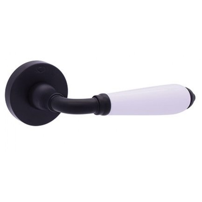 Convex πόμολο ροζέτας 695 μαύρο - λευκό