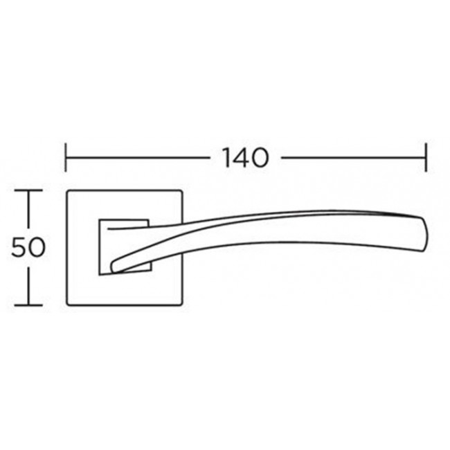 Convex πόμολο ροζέτας 1145 χρώμιο ματ