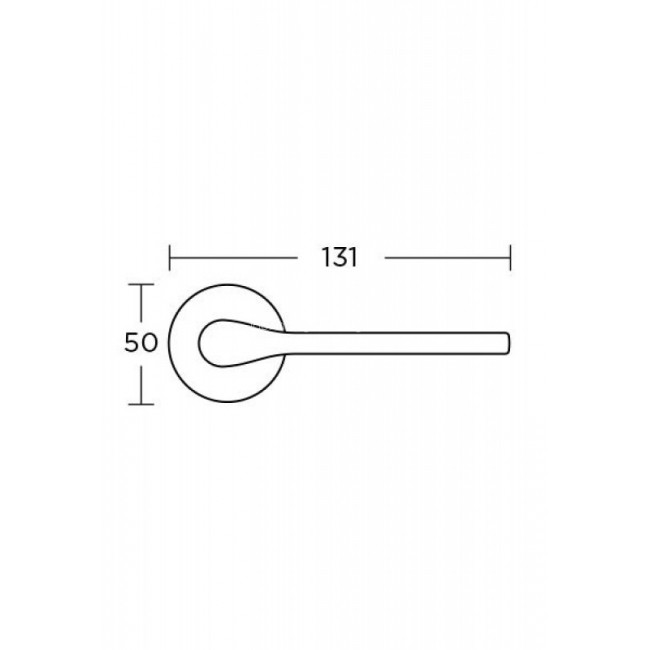 Convex πόμολο ροζέτας 1485 χρώμιο