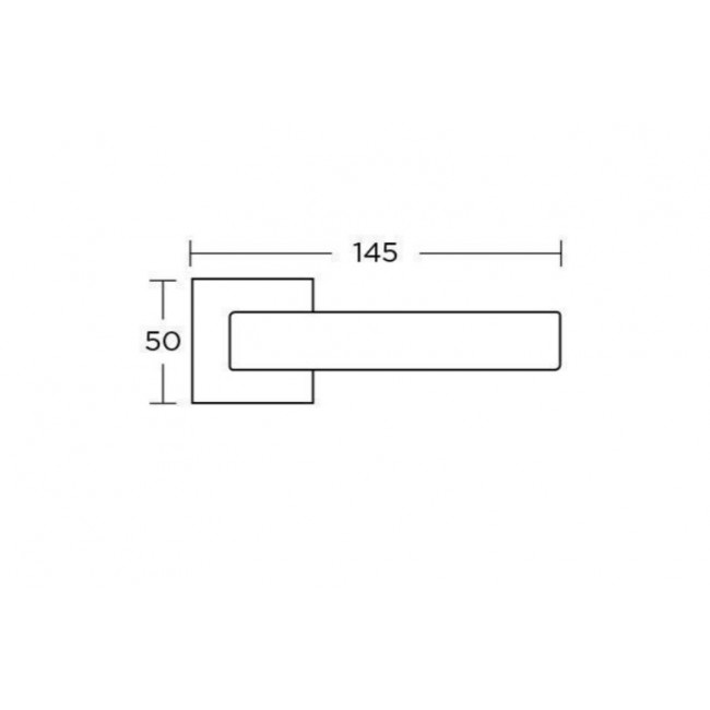Convex πόμολο ροζέτας 1555 χρώμιο ματ 