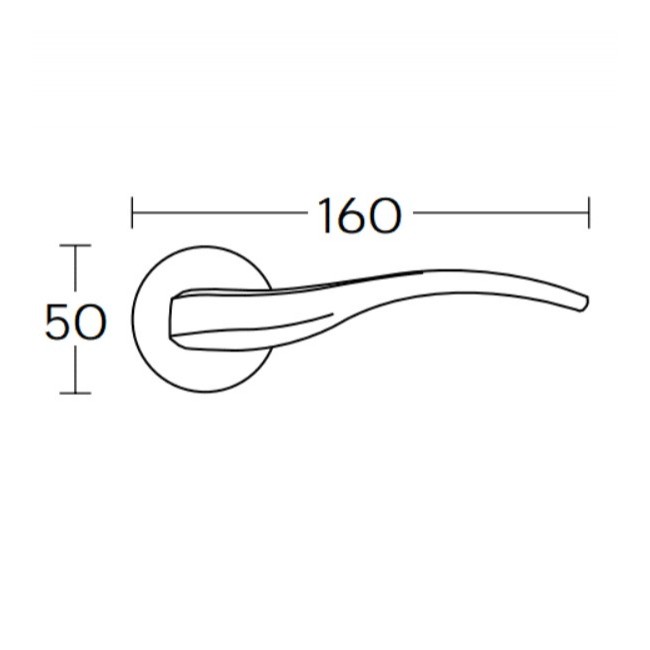 Convex πόμολο ροζέτας 1625 αντικέ ματ 