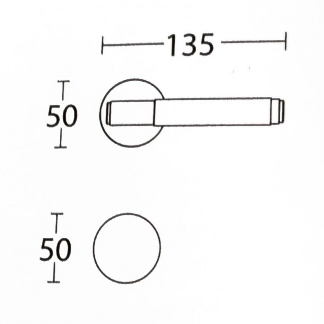 Convex πόμολο ροζέτας 1745 μπρονζέ ματ