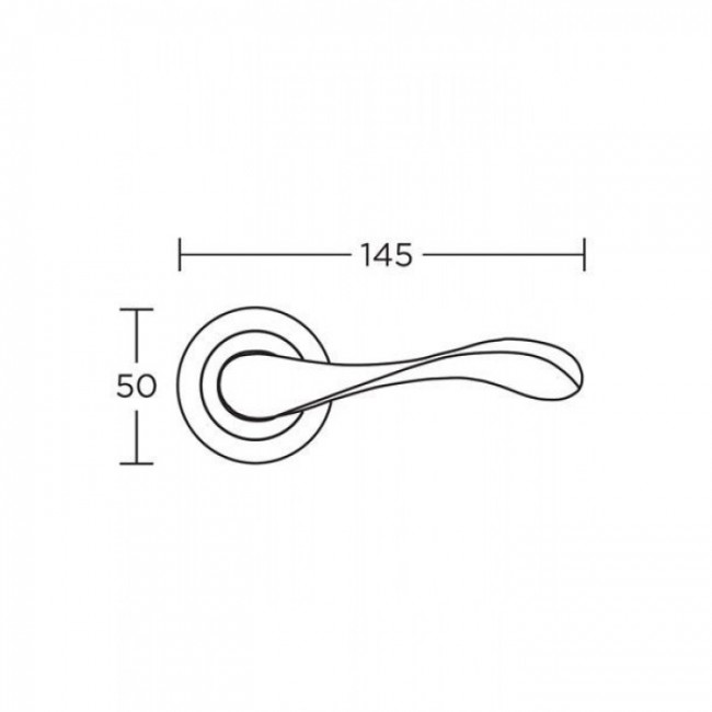 Convex πόμολο ροζέτας 425 όρο ματ - όρο