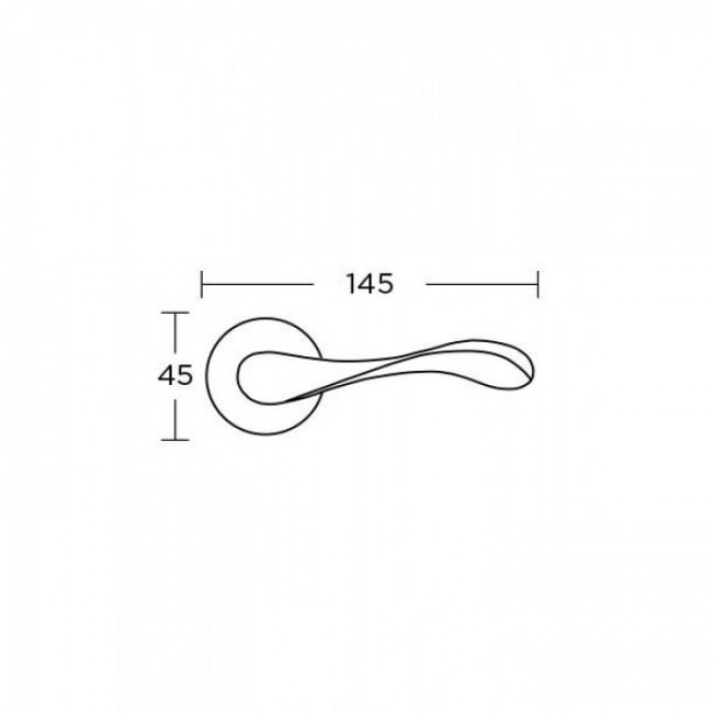 Convex πόμολο ροζέτας 425 φυσικός σίδηρος
