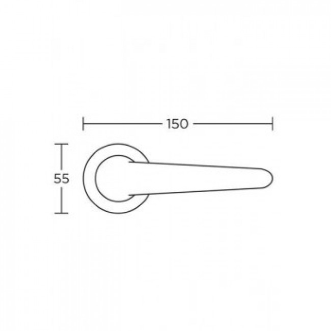 Convex πόμολο ροζέτας 655 νίκελ ματ
