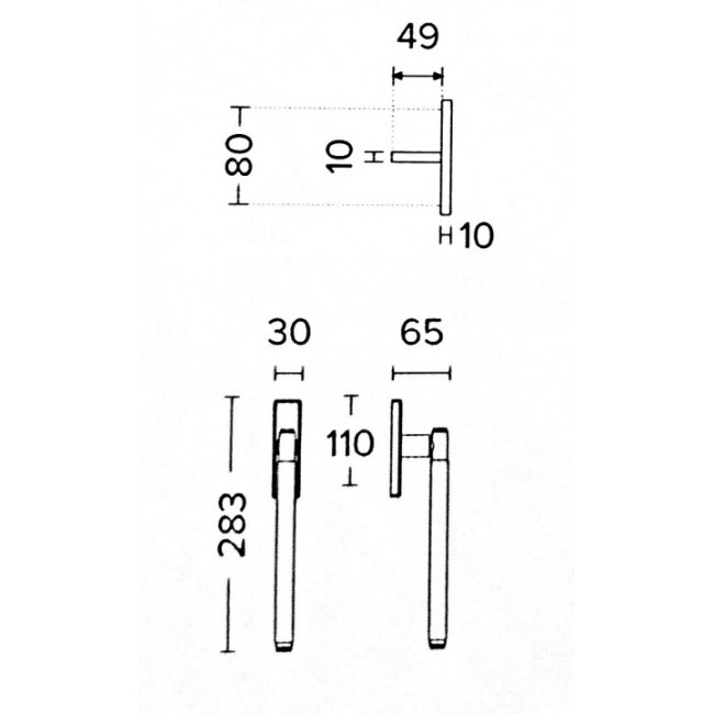 Convex ανασυρόμενο πόμολο για μπαλκονόπορτα 1745 μπρονζέ ματ