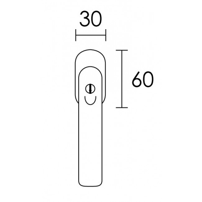 Conset πόμολο για παράθυρο με ανάκλιση C1465 άσπρο ματ