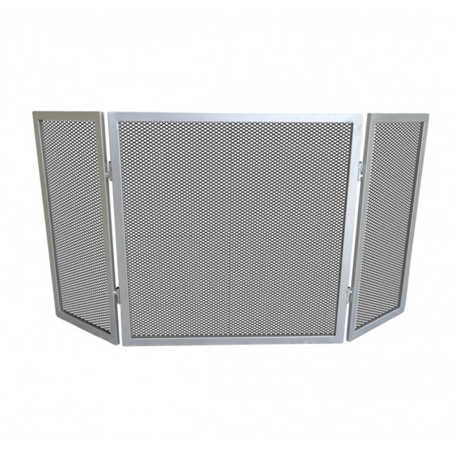 Frans τρίφυλλη κάλυψη τζακιού 96 cm νίκελ σατινέ