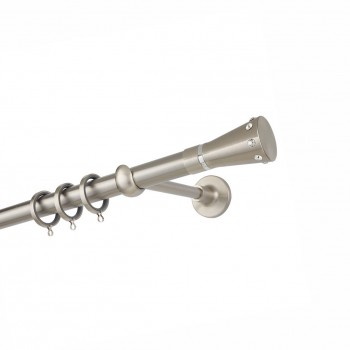 Ζωγομετάλ Κουρτινόξυλο PR4111 Φ25 Swarovski Νίκελ Ματ - Χρώμιο 