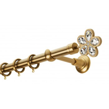 Ζωγομετάλ Κουρτινόξυλο PR4056 Φ25 Swarovski Όρο ματ - Όρο 