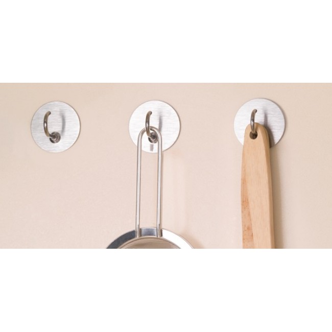 Inofix αυτοκόλλητη κρεμάστρα κουζίνας σετ των 2 τεμαχίων 2176 inox