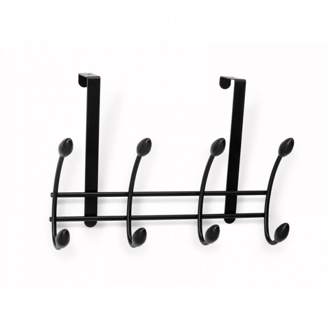 Inofix κρεμάστρα πόρτας 4 γάντζων 3721 μαύρη