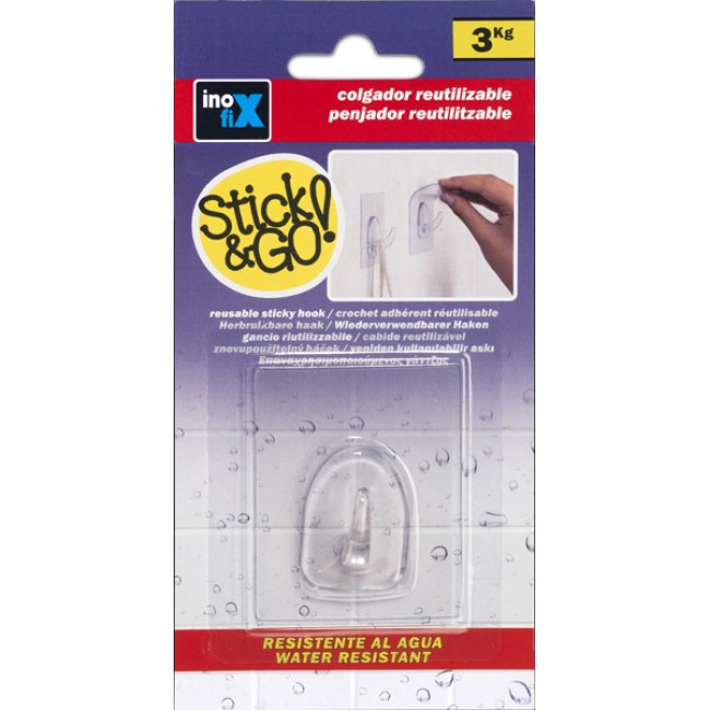 Inofix αυτοκόλλητη κρεμάστρα 1290-0 διαφανής 