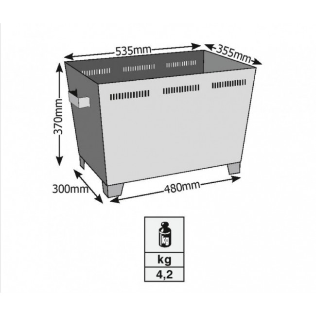 Viometal ξυλοθήκη Βοστόνη 1050 μαύρο