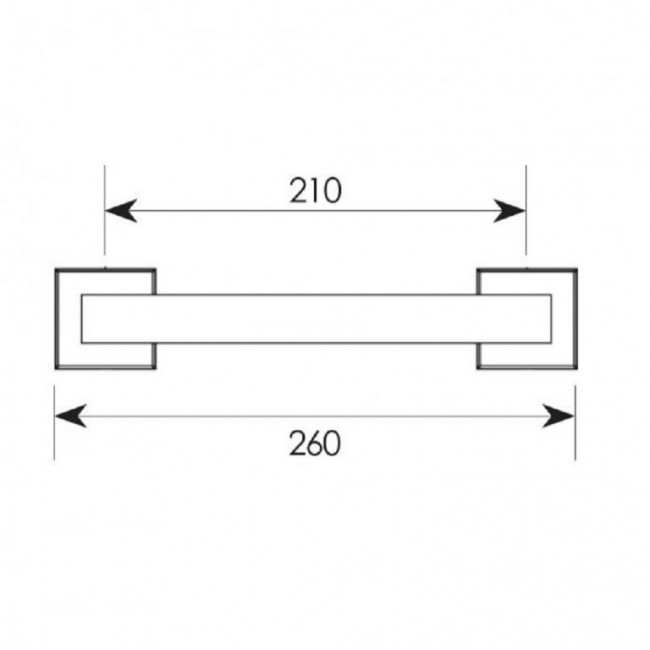 Ζωγομετάλ λαβή εξώθυρας 2146 Χρώμιο | 26 cm