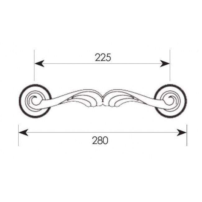 Ζωγομετάλ λαβή εξώθυρας 221 όρο | 28 cm