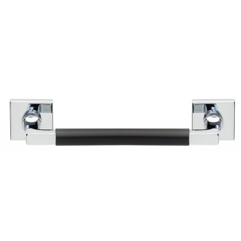 Ζωγομετάλ λαβή εξώθυρας 2281 χρώμιο - μαύρο | 27.4 cm