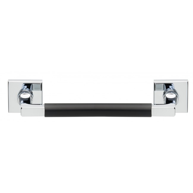 Ζωγομετάλ λαβή εξώθυρας 2281 χρώμιο - μαύρο | 27.4 cm