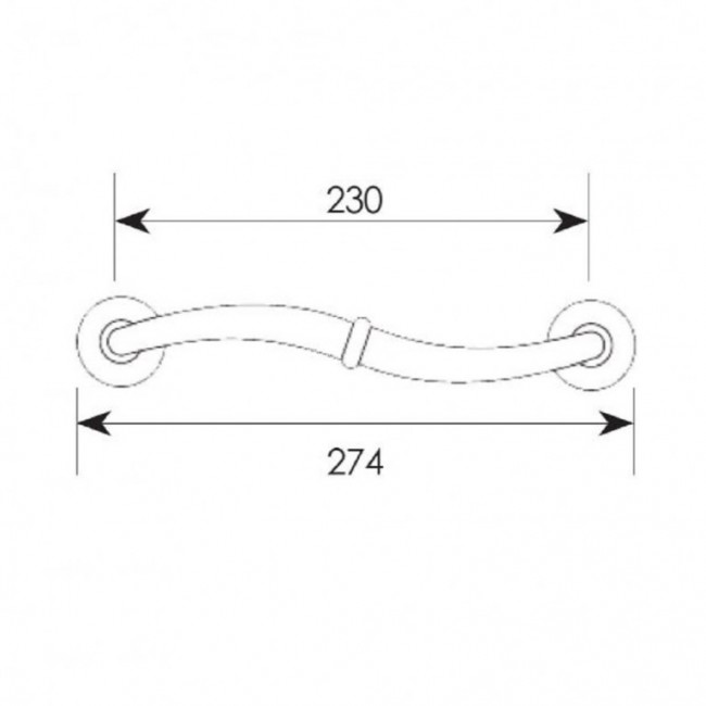 Ζωγομετάλ λαβή εξώθυρας 306 μπρονζέ
