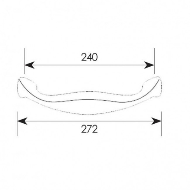 Ζωγομετάλ λαβή εξώθυρας 342 μπρονζέ