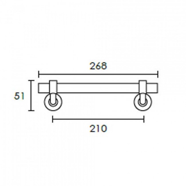 Conset λαβή εξώθυρας C544 αντικέ ματ | 26.8 cm