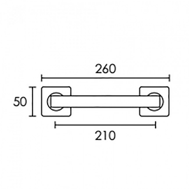 Conset λαβή εξώθυρας C875 inox | 26 cm