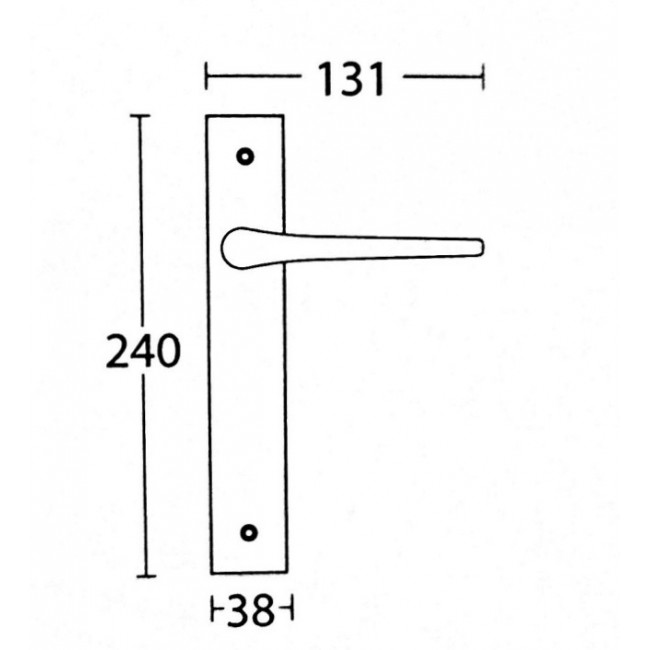 Convex πόμολο πλάκας 1505 Χρώμιο ματ