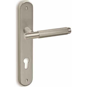 Convex πόμολο πλάκας 1745 νίκελ ματ