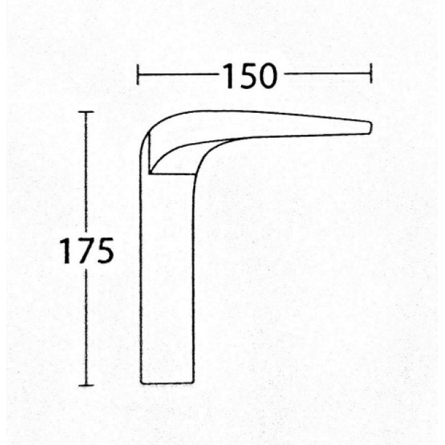 Convex πόμολο πλάκας 2055 χρώμιο ματ