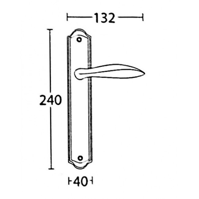 Convex πόμολο πλάκας 625 νίκελ ματ