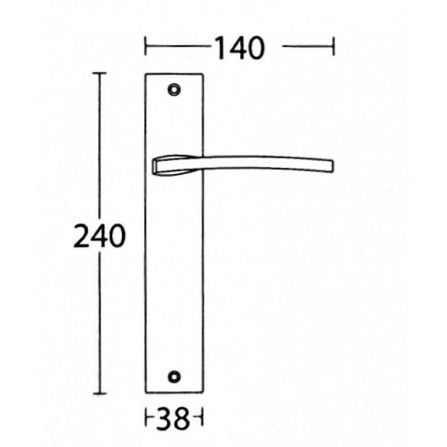 Convex πόμολο πλάκας 925 χρώμιο ματ