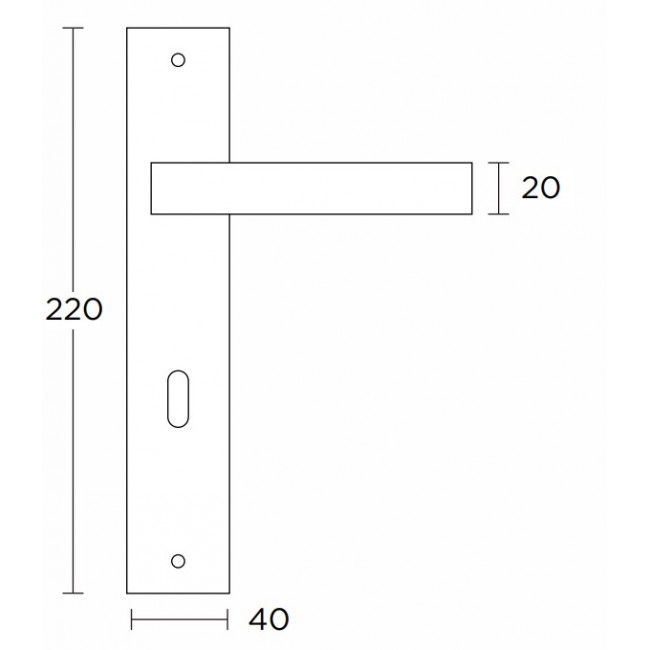 Conset πόμολο πλάκας C875 inox