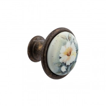 Πομολάκι πορσελάνης Giusti Φ25 πολύχρωμο - χρυσό αντικέ