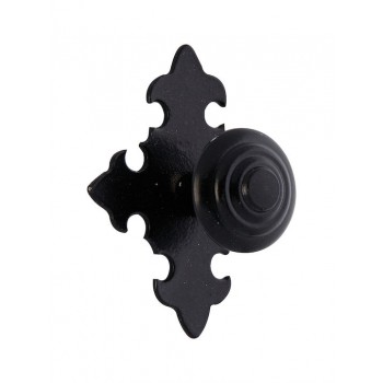 Πόμολο με ροζέτα Zogometal 1201 Φ23 45Χ 55 ΜΜ μαύρο