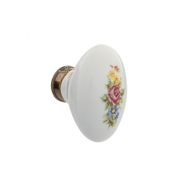 Πομολάκι πορσελάνης Giusti 25 X 43 mm πολύχρωμο - αντικέ