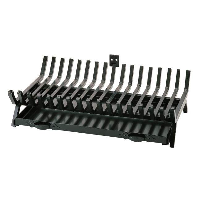 Ζωγομετάλ σχάρα τζακιού 651 μαύρη 62 x 42 cm με ή χωρίς σταχτοθήκη