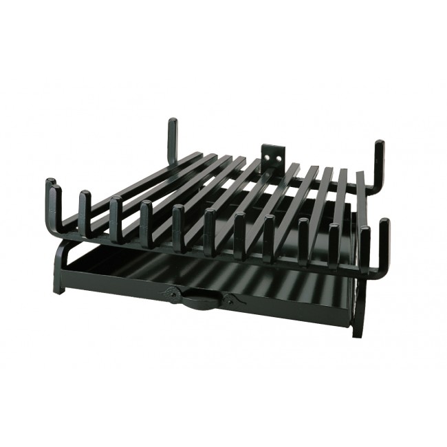 Ζωγομετάλ σχάρα τζακιού 652 μαύρη 52 x 42 x 35 cm με ή χωρίς σταχτοθήκη