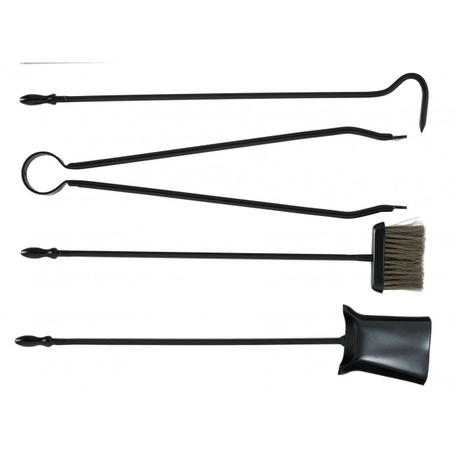 Ζωγομετάλ σετ εργαλείων τζακιού σε κουβά K05-0671 μαύρο