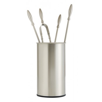 Ζωγομετάλ σετ εργαλείων τζακιού σε κουβά K29-1190 ανοξείδωτο ματ